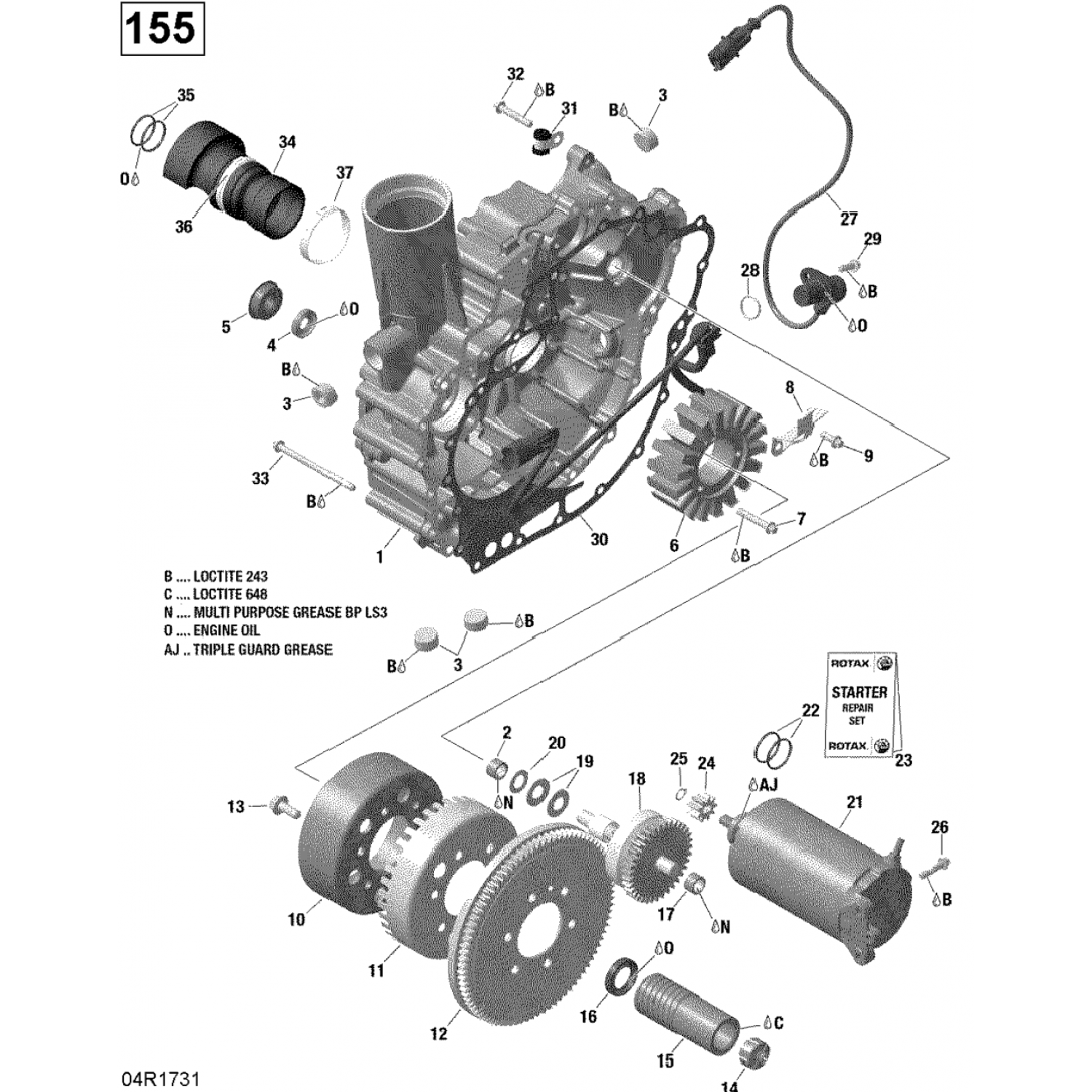 420296900 Bombardier Volant moteur *маховик-магнитофон / Volant moteur *flywheel-magneto